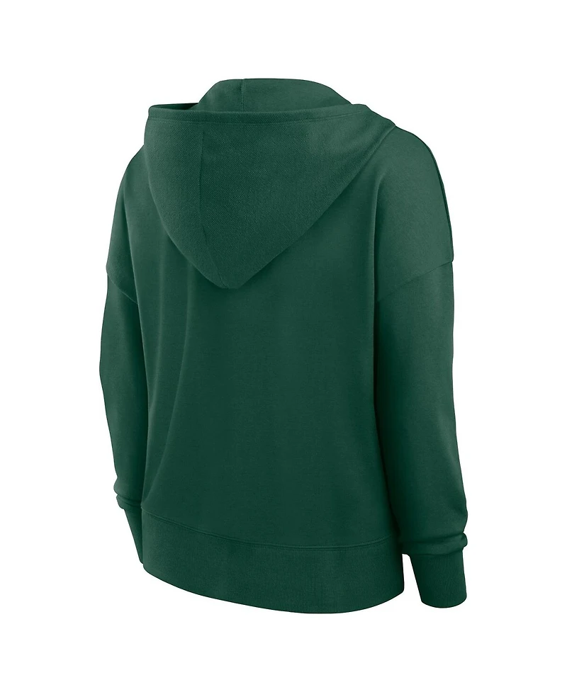 Fanatics Women's Green Green Bay Packers Blitz Left Lace-Up Pullover Hoodie