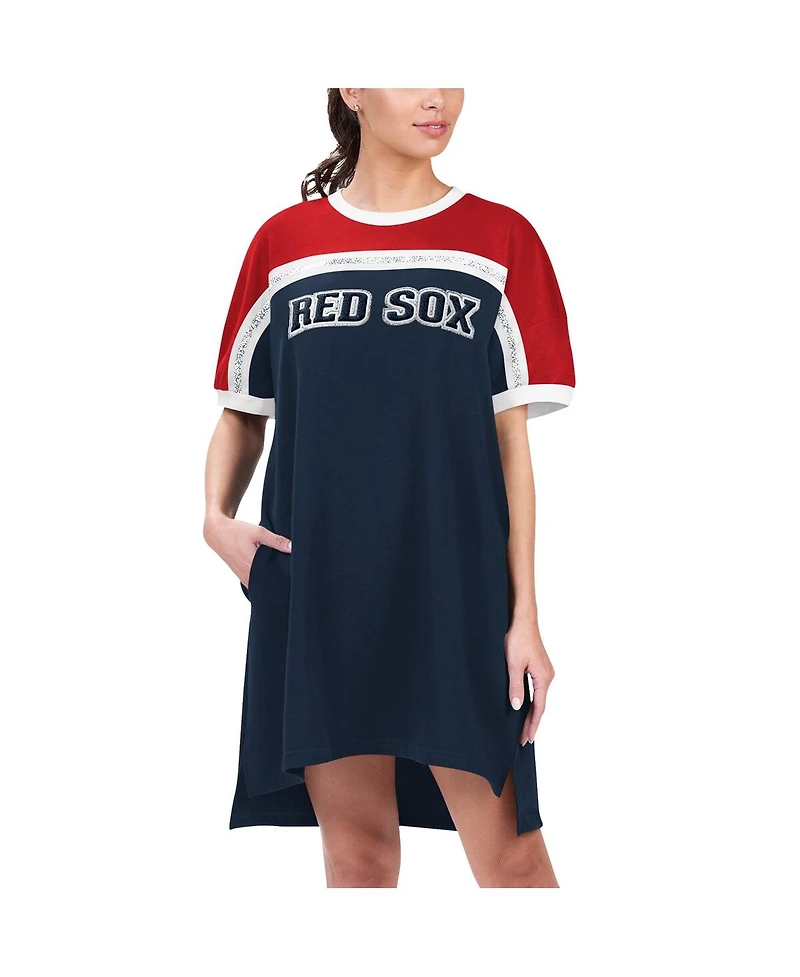 G-iii 4Her by Carl Banks Women's Navy/Red Boston Red Sox Circus Catch Sneaker Dress