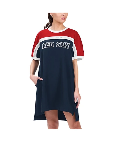 G-iii 4Her by Carl Banks Women's Navy/Red Boston Red Sox Circus Catch Sneaker Dress