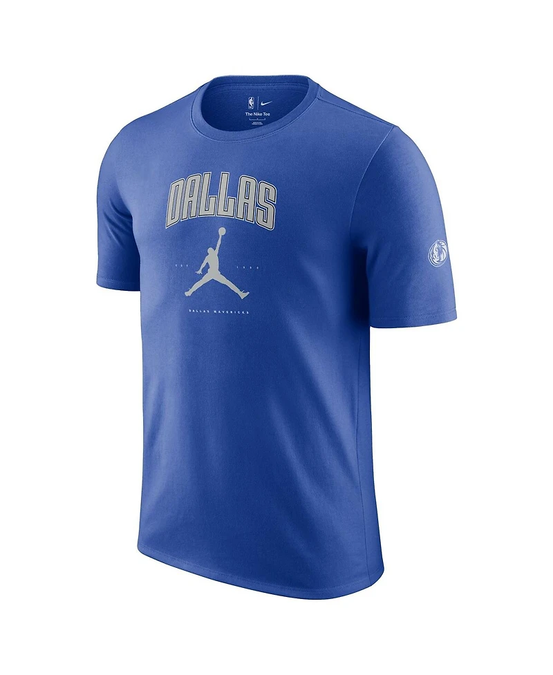 Jordan Men's and Women's Blue Dallas Mavericks Essential Cities T-Shirt