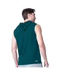 Msx by Michael Strahan Men's Midnight Green Philadelphia Eagles Action Sleeveless Pullover Hoodie