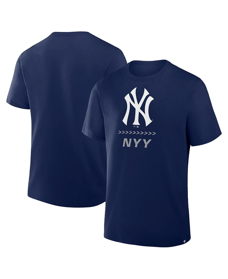 Fanatics Men's Navy New York Yankees Clubhouse Legacy Side Swipe T-Shirt