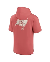 Fanatics Men's Red Tampa Bay Buccaneers Elements Future Ground Lettering Short Sleeve Pullover Hoodie