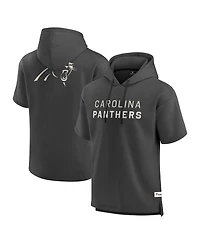Fanatics Men's Charcoal Carolina Panthers Elements Future Ground Lettering Short Sleeve Pullover Hoodie