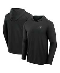 Fanatics Men's Black Las Vegas Raiders Front Office Power Mono Long Sleeve Hoodie T-Shirt