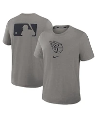 Nike Men's Heather Charcoal Cleveland Guardians Authentic Collection Early Work Tri-Blend Performance T-Shirt