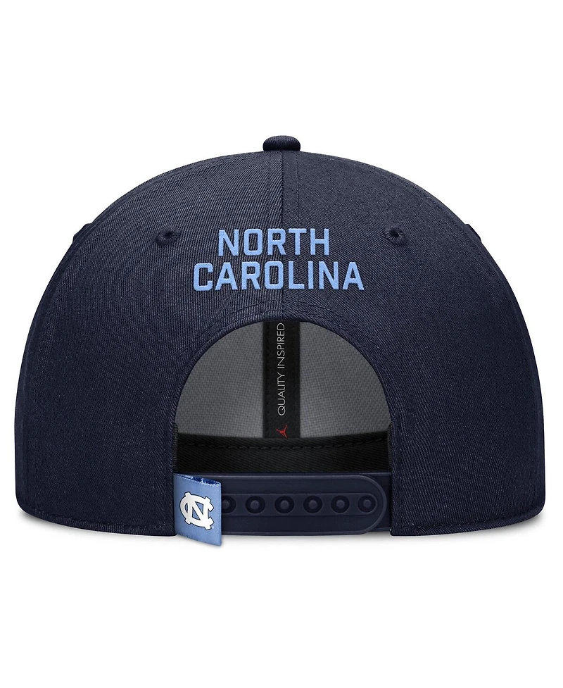 Jordan Men's Navy North Carolina Tar Heels 2025 On-Field Rise Performance Adjustable Hat