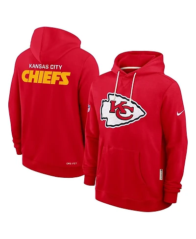 Nike Men's Kansas City Chiefs Sideline Initial Home Performance Pullover Hoodie