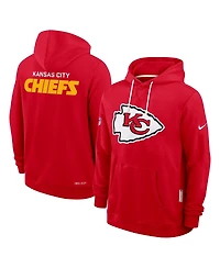 Nike Men's Kansas City Chiefs Sideline Initial Home Performance Pullover Hoodie