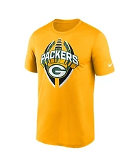 Nike Men's Gold Green Bay Packers Legend Icon Performance T-Shirt