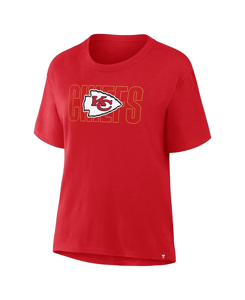 Fanatics Women's Red Kansas City Chiefs Line Em Up T-Shirt