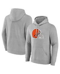 Fanatics Men's Heather Gray Cleveland Browns Deliver Fleece Pullover Hoodie