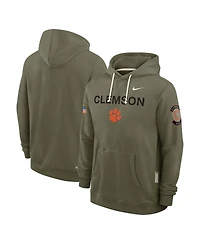 Nike Men's Olive Clemson Tigers 2025 Military Appreciation Performance Pullover Hoodie