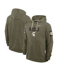 Nike Men's Olive Michigan State Spartans 2025 Military Appreciation Performance Pullover Hoodie