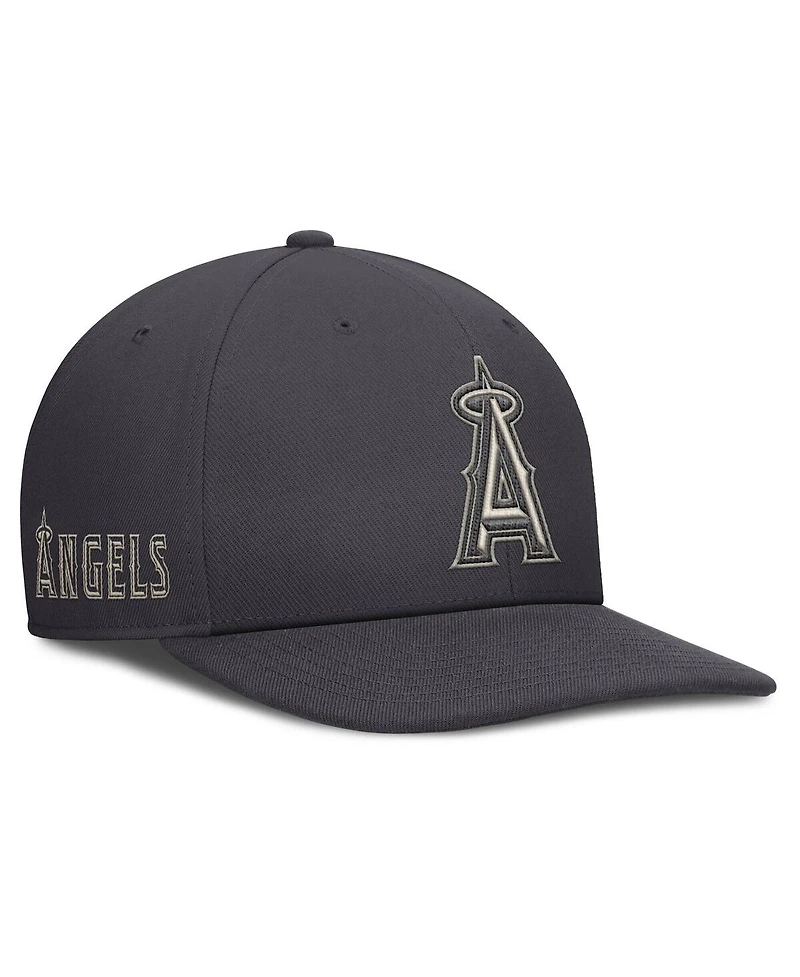 Nike Men's Anthracite Los Angeles Angels Statement Pro Snapback Hat