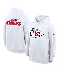 Nike Men's White Kansas City Chiefs Sideline Initial Home Performance Pullover Hoodie