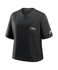 Nike Women's Black Cincinnati Bengals Rewind Pocket Boxy T-Shirt