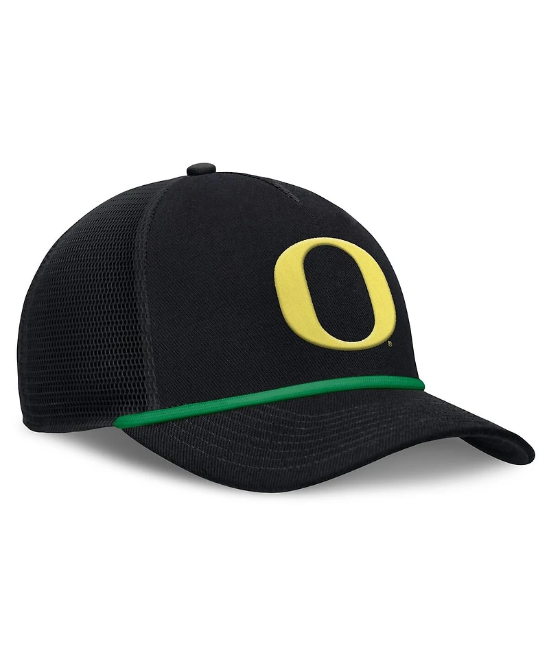 Nike Men's Black Oregon Ducks Rise Primetime Trucker Adjustable Hat