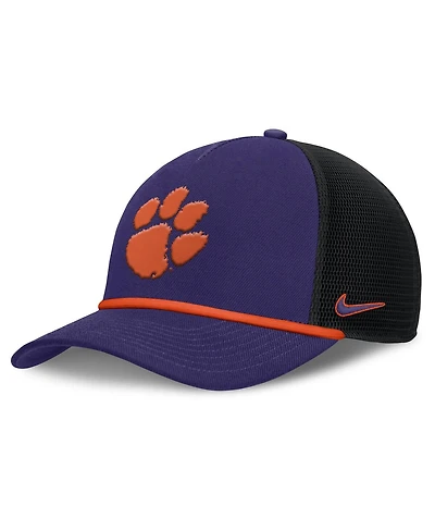 Nike Men's Purple Clemson Tigers Rise Primetime Trucker Adjustable Hat