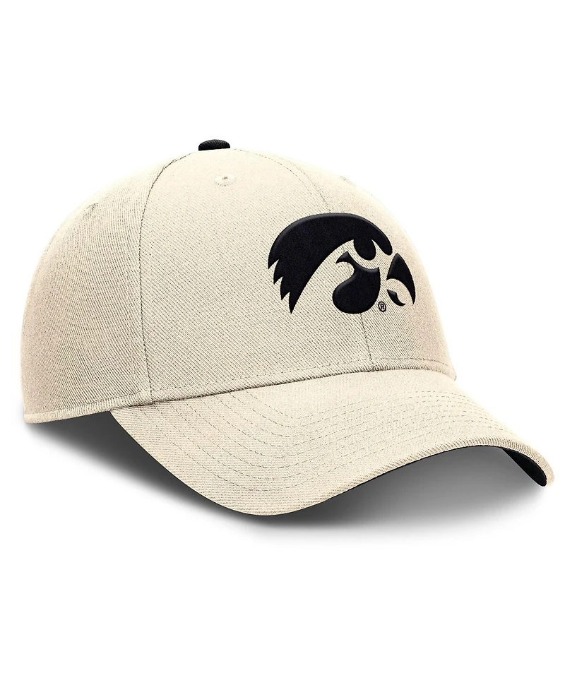 Nike Men's Natural Iowa Hawkeyes Rise Primetime Performance Trucker Adjustable Hat
