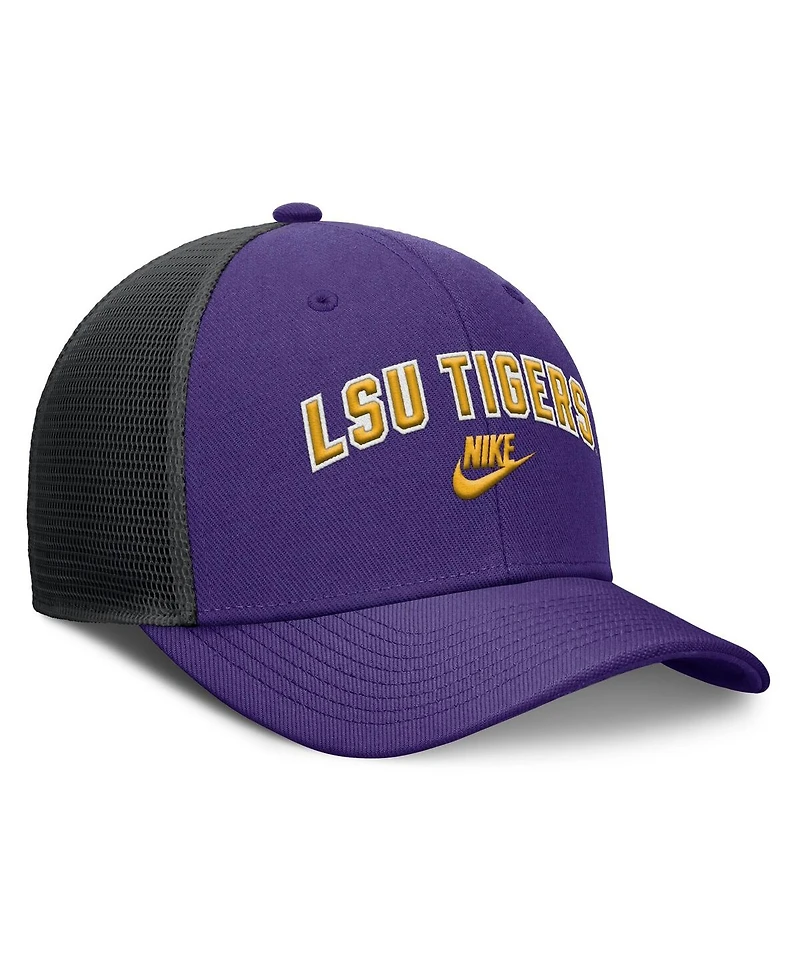 Nike Men's Purple/Black Lsu Tigers Legacy Arch Rise Performance Trucker Adjustable Hat