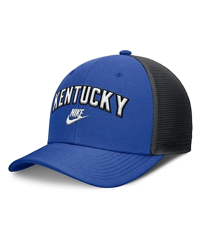 Nike Men's Royal/Black Kentucky Wildcats Legacy Arch Rise Performance Trucker Adjustable Hat