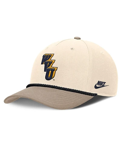 Nike Men's Natural West Virginia Mountaineers Rise Legacy Throwback Logo Adjustable Hat