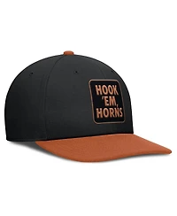 Nike Men's Black/Texas Orange Texas Longhorns 2025 Sideline Campus Pro Local Snapback Hat