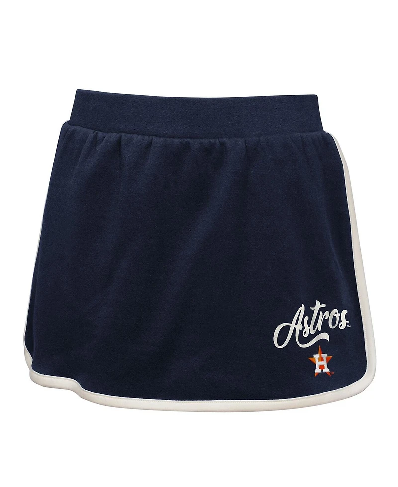 Outerstuff Big Girls 2-Piece Navy Houston Astros Base Trainer Johnny Polo and Skort Set
