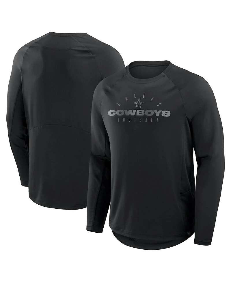 Fanatics Men's Black Dallas Cowboys Coverage Scheme Long Sleeve T-Shirt