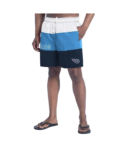 G-iii Sports by Carl Banks Men's Navy/Light Blue Tennessee Titans Sunrise Volley Swim Shorts