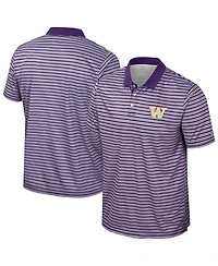 Colosseum Men's Purple Washington Huskies Striped Polo Shirt