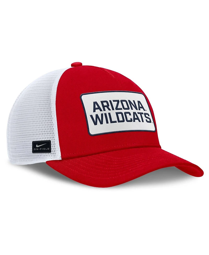 Nike Men's Red/White Arizona Wildcats 2025 On-Field Rise Patch Trucker Adjustable Hat