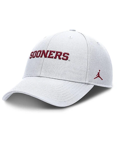 Jordan Men's White Oklahoma Sooners 2025 On-Field Rise Performance Adjustable Hat