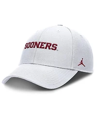 Jordan Men's White Oklahoma Sooners 2025 On-Field Rise Performance Adjustable Hat