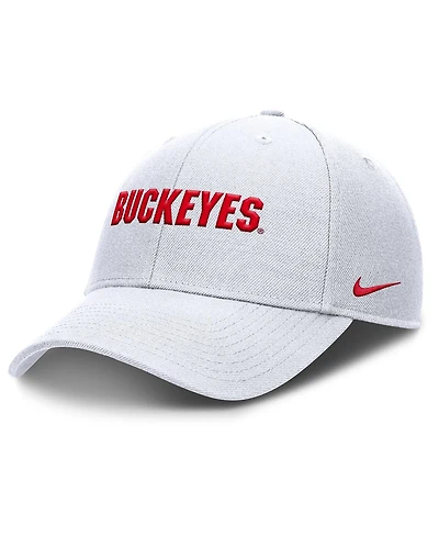 Nike Men's White Ohio State Buckeyes 2025 On-Field Rise Performance Adjustable Hat