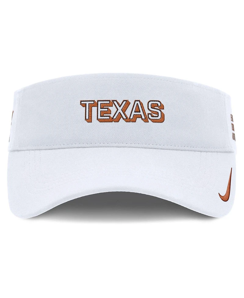 Nike Men's White Texas Longhorns 2025 On-Field Gameday Performance Ace Adjustable Visor Hat