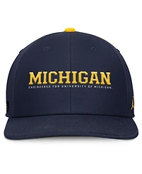 Jordan Men's Navy Michigan Wolverines 2025 On-Field Pro Performance Adjustable Hat