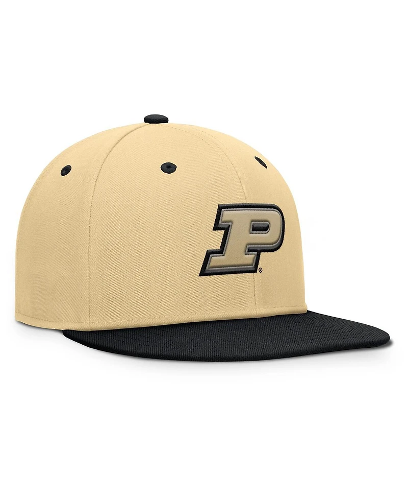 Fanatics Men's Gold/Black Purdue Boilermakers Balance Fitted Hat