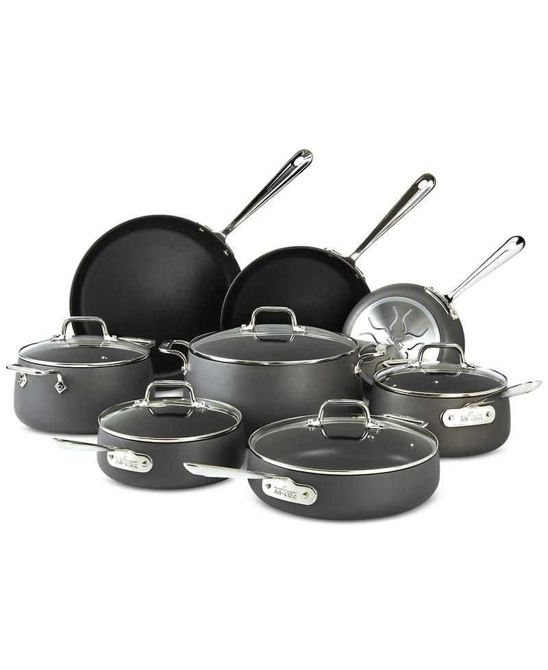 All-Clad Hard-Anodized Cookware Set, 13 Piece