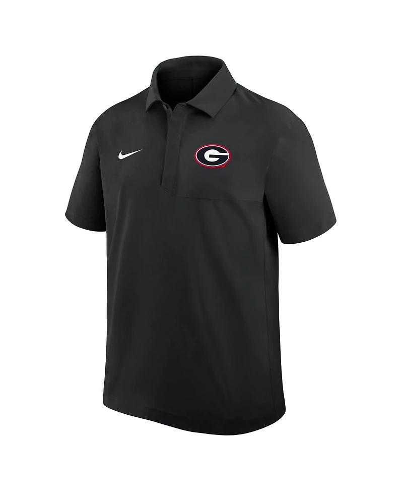 Nike Men's Black Georgia Bulldogs 2025 Coaches Sideline Polo Shirt
