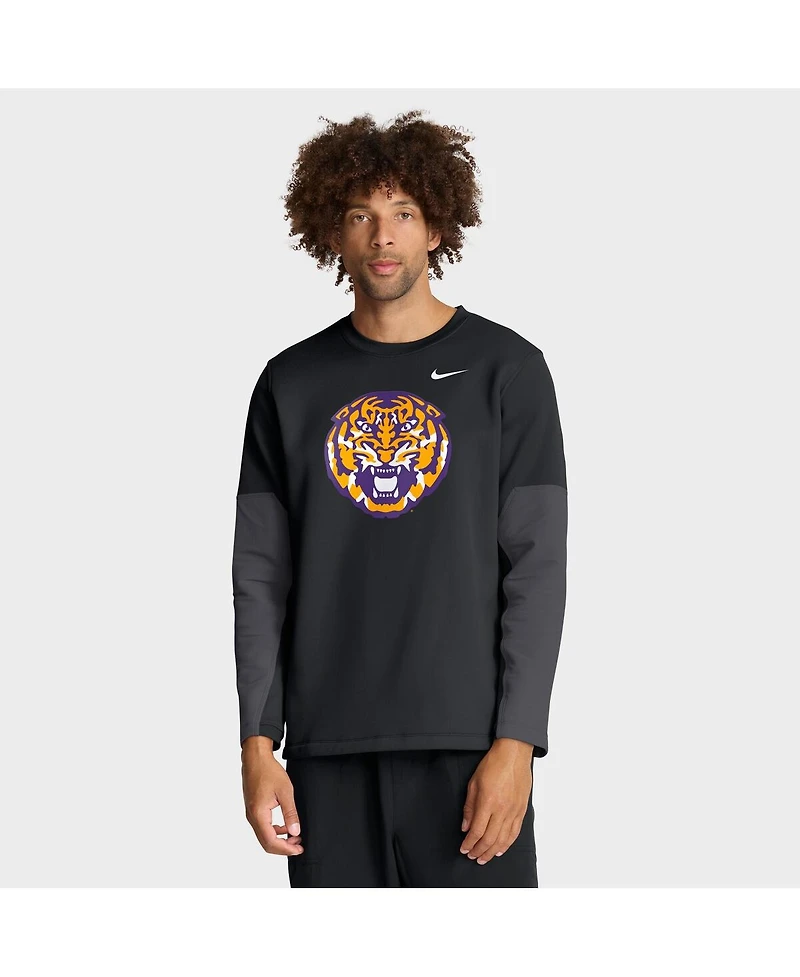 Nike Men's Lsu Tigers 2025 Sideline Coach Performance Long Sleeve T-Shirt
