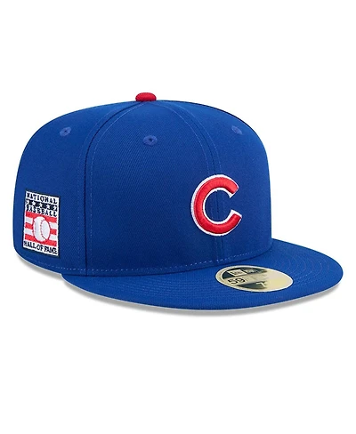New Era Men's Royal Chicago Cubs Baseball Hall of Fame 59FIFTY Fitted Hat