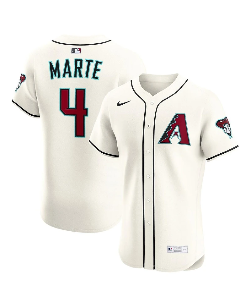 Nike Men's Ketel Marte Cream Arizona Diamondbacks Home Elite Jersey