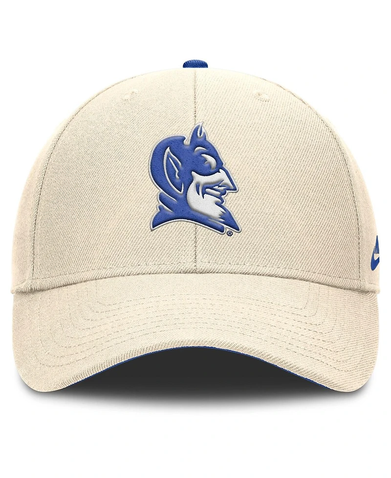 Nike Men's Natural Duke Blue Devils Rise Legacy Adjustable Hat