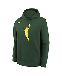 Nike Big Boys and Girls Hunter Green Wnba Logo Essential Team Pullover Hoodie