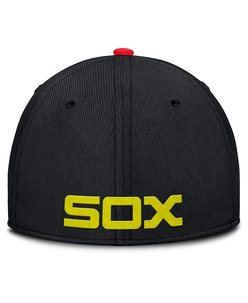 Nike Men's Crimson/Black Chicago White Sox Neon 90s Rise Swoosh Flex Hat