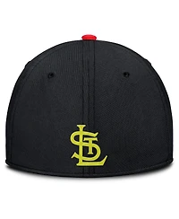 Nike Men's Crimson/Black St. Louis Cardinals Neon 90s Rise Swoosh Flex Hat