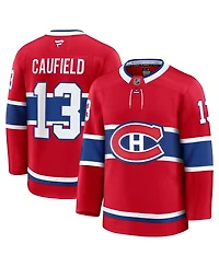 Fanatics Men's Cole Caufield Red Montreal Canadiens Home Premium Jersey