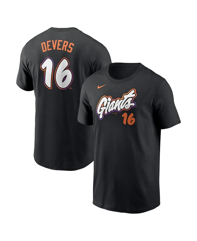 Nike Men's Rafael Devers Black San Francisco Giants 2025 City Connect Fuse Name Number T-Shirt